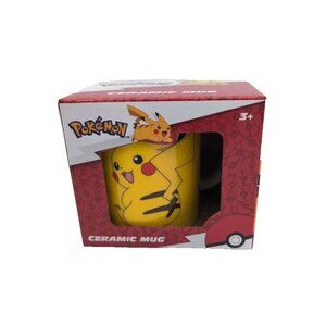 Pokemon Ceramic Coffee Mug Yellow Pikachu Cup, NEW Nintendo Kawaii Anime Gift